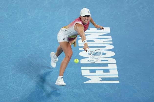Iga Swiatek during her semi-final match against Keys in the Rod Laver Arena Australian Open, Day Twelve, Tennis, Melbourne Park, Melbourne, Australia - 23 Jan 2025  Copyright: xRachelxBach Shutterstockx 15108799eg