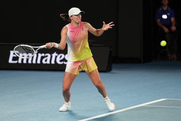 Iga Swiatek during her semi-final match against Keys in the Rod Laver Arena Australian Open, Day Twelve, Tennis, Melbourne Park, Melbourne, Australia - 23 Jan 2025  Copyright: xRachelxBach Shutterstockx 15108799fj