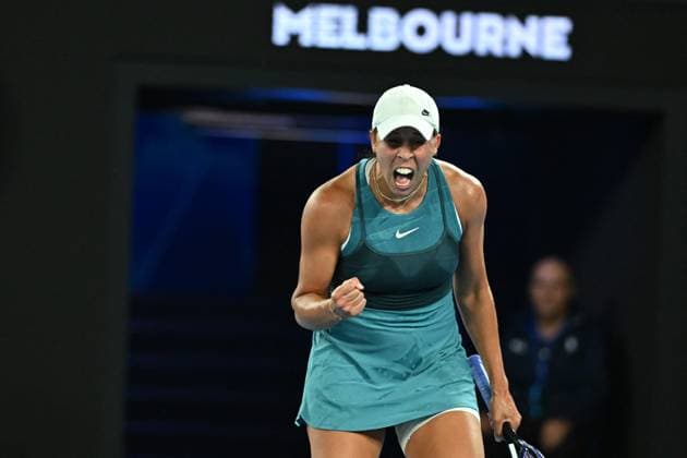 Australian Open - Madison Keys Wins Semifinals Madison Keys (USA) during her semi final round match at the 2025 Australian Open at Melbourne Park in Melbourne, AUSTRALIA, on January 23, 2025. Photo by Corinne Dubreuil ABACAPRESS.COM Melbourne Australia  Copyright: xDubreuilxCorinne ABACAx