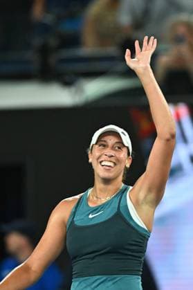 Australian Open - Madison Keys Wins Semifinals Madison Keys (USA) during her semi final round match at the 2025 Australian Open at Melbourne Park in Melbourne, AUSTRALIA, on January 23, 2025. Photo by Corinne Dubreuil ABACAPRESS.COM Melbourne Australia  Copyright: xDubreuilxCorinne ABACAx