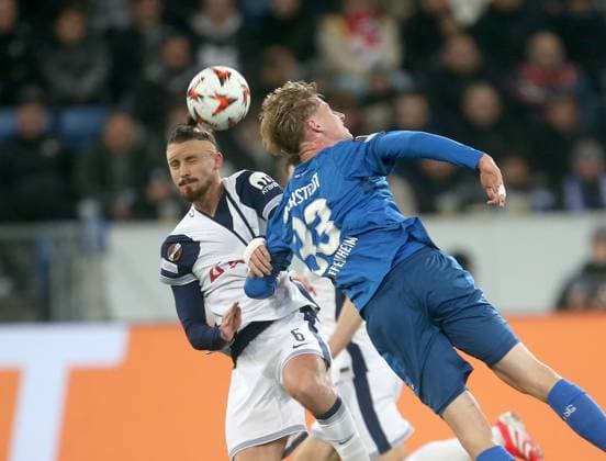 V li Radu Dragusin Tottenham , Max Moerstedt Hoffenheim Sport Football Europa League Season 24 25 TSG 1899 Hoffenheim Tottenham Hotspur , Matchday 7, 23 01 2025