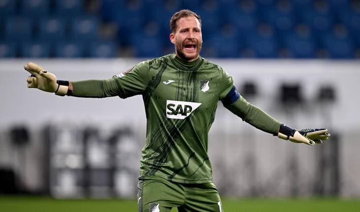 FOOTBALL EUROPA LEAGUE SEASON 2024 2025 Preliminary Round 7 Matchday TSG 1899 Hoffenheim Tottenham Hotspur 23 01 2025 Goalkeeper Oliver Baumann TSG 1899 Hoffenheim