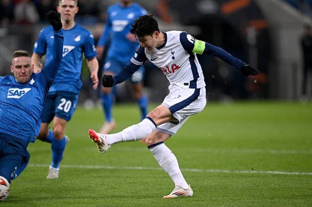 FOOTBALL EUROPE LEAGUE SEASON 2024 2025 Preliminary Round 7 Matchday TSG 1899 Hoffenheim Tottenham Hotspur 23 01 2025 Goal for 0 2 by goal scorer Heung Min Son Tottenham Hotspur