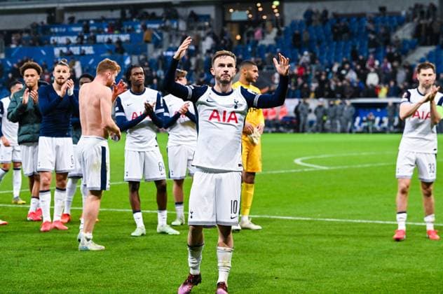 James Maddison Tottenham Hotspur celebrates the win after the UEFA Europa League 2024 25 League Phase MD7 match between TSG 1899 Hoffenheim v Tottenham Hotspur at PreZero Arena on January 23, 2025 in Hoffenheim, Germany Photo by Silas Schueller DeFodi Images Defodi 738 738 HOFTOT 20250123 211 Defodi-738