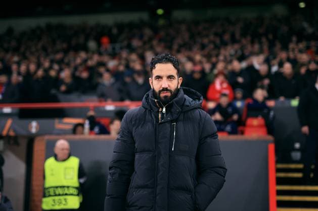 Manchester United gegen Rangers FC 23. Januar 2025 UEFA Europa League Manchester United gegen Rangers Manchester United Manager Ruben Amorim Foto Simon Stacpoole Abseits Manchester UK  Copyright: xSimonxStacpoolexOffside