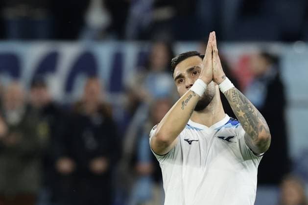 Lazioâ??s Argentinian forward Valentin Castellanos celebrates after scoring a goal during UEFA Europa League phase match day 7 match between SS Lazio vs Real Sociedad at Olimpico stadium on January 23, 2025 in Rome, Italy.  Copyright: xAntonioxBalasco IPAxSportx xipa-agency.netx xx IPA_53254897 IPA_Agency_IPA53254897