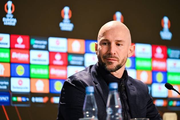 Coach Christian Ilzer TSG 1899 Hoffenheim looks thoughtful during the Press conference after the UEFA Europa League 2024 25 League Phase MD7 match between TSG 1899 Hoffenheim v Tottenham Hotspur at PreZero Arena on January 23, 2025 in Hoffenheim, Germany Photo by Silas Schueller DeFodi Images Defodi 738 738 HOFTOT 20250123 225 Defodi-738