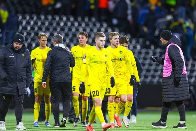 UEFA Europa League 2024 2025 Bodo Glimt Maccabi Tel Aviv Bodo 20250123 Bodo Glimt cheer after they won 3 1 in the UEFA Europa League match between Bodo Glimt and Maccabi Tel Aviv at Aspmyra stadium Photo Mats Torbergsen NTB Bodo Norway EDITORIAL USE ONLY RESTRICTED USE FOR BETTING COMPANIES  Copyright: xMatsxTorbergsenx xNTBx