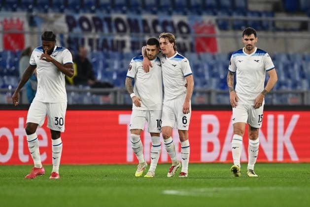 Mattia Zaccagni of S.S. Lazio celebrates after scoring the goal to make it 2-0 during the UEFA Europa League 2024 25 League Phase MD7 match between S.S. Lazio and Real Sociedad at Olympic Stadium on January 23, 2025 in Rome, Italy.  Copyright: xDomenicoxCippitelli IPAxSportx xipa-agency.netx xx IPA_53255293 IPA_Agency_IPA53255293