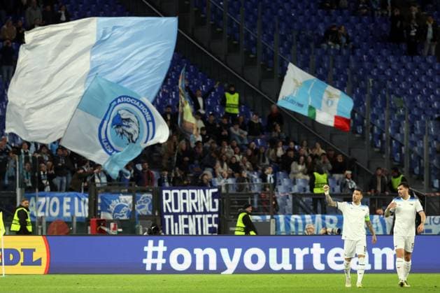 Rome, Italy 23.01.2025: Mattia Zaccagni of Lazio score the goal and celebrate with the team during the Uefa Europa League 2024-2025, day 7, football match between SS Lazio vs Real Sociedad de Futbol at Olympic Stadium in Rome.  Copyright: xMarcoxIacobucci IPAxSportx xipa-agency.netx xx IPA_53255448 IPA_Agency_IPA53255448