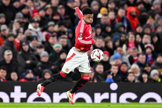 Old Trafford MANCHESTER, ENGLAND - JANUARY 23: Amad Diallo of Manchester Utd. in action during the UEFA Europa League 2024 25 League Phase MD7 match between Manchester United, ManU FC and Rangers FC at Old Trafford on January 23, 2025 in Manchester, England. (Richard Callis SPP) Copyright: xRichardxCallisx xSPPx spp-en-RiCa-RC5_Manchester_Rangers_23Jan2025_EN053