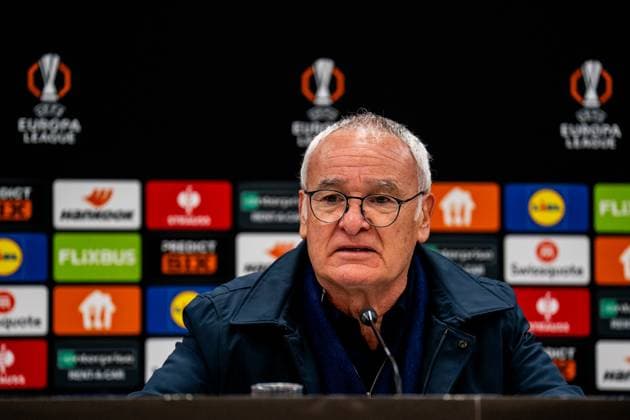 ALKMAAR, NETHERLANDS - JANUARY 23: AS Roma head coach Claudio Ranieri attends a press conference, PK, Pressekonferenz after the UEFA Europa League 2024 25 League Phase MD7 match between AZ and AS Roma at AZ Stadion on January 23, 2025 in Alkmaar, Netherlands. (Photo by Rene Nijhuis) SPO  Copyright: xRenexNijhuis