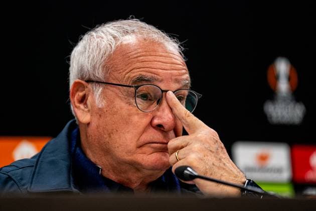 ALKMAAR, NETHERLANDS - JANUARY 23: AS Roma head coach Claudio Ranieri attends a press conference, PK, Pressekonferenz after the UEFA Europa League 2024 25 League Phase MD7 match between AZ and AS Roma at AZ Stadion on January 23, 2025 in Alkmaar, Netherlands. (Photo by Rene Nijhuis) SPO  Copyright: xRenexNijhuis