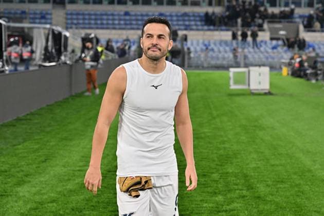 Foto IPP Felice De Martino Roma 23 01 2025 Calcio Uefa Europa League 2024-2025 Lazio - Real Sociedad Nella foto: Pedro a fine gara Italy Photo Press World Copyright Napoli italy Italia ITALY  Copyright: xR4924_italyphotopressx
