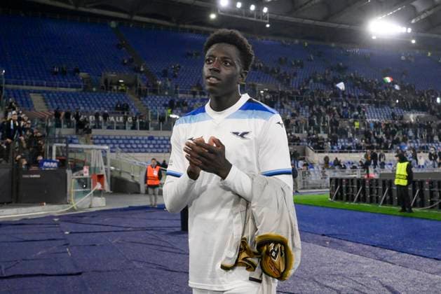 Lazio s Mahamadou Balde during the Uefa Europa League soccer match between SS Lazio and Real Sociedad at the Rome s Olympic stadium, Italy - Thursday , January 23, 2024. - Soccer  Copyright: xFabrizioxCorradetti LaPressex