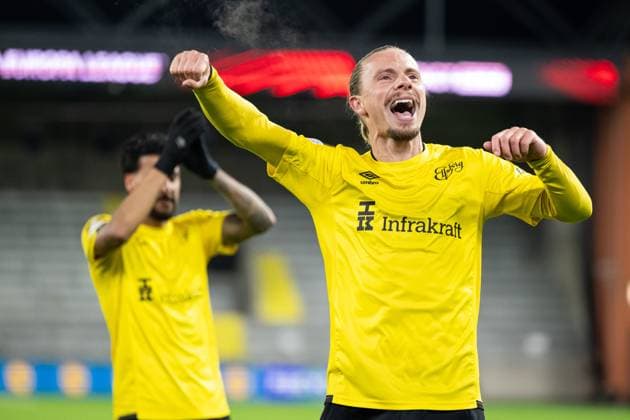 250123 Niklas Hult of Elfsborg celebrates after the Europa League football match between Elfsborg and Nice on January 23, 2025 in Boras Photo Jörgen Jarnberger BILDBYRAN COP 112 JJ0433 fotboll football soccer fotball uefa europa league europa league elfsborg nice bbeng celebrate  Copyright: JÖRGENxJARNBERGER BB250123JJ076