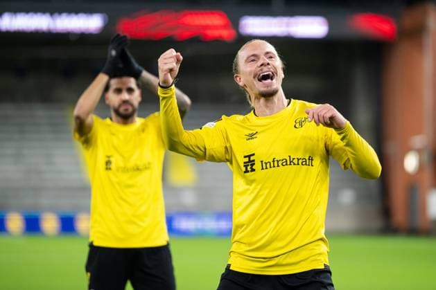 250123 Niklas Hult of Elfsborg celebrates after the Europa League football match between Elfsborg and Nice on January 23, 2025 in Boras Photo Jörgen Jarnberger BILDBYRAN COP 112 JJ0433 fotboll football soccer fotball uefa europa league europa league elfsborg nice bbeng celebrate  Copyright: JÖRGENxJARNBERGER BB250123JJ078
