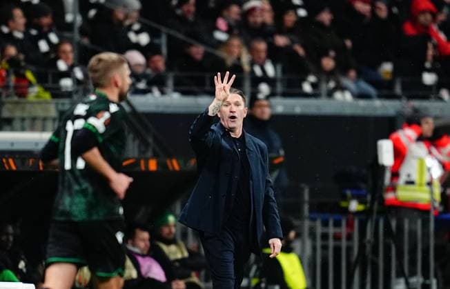 January 23 2025: Zsombor Gruber (Ferencvaarosi TC) ag during a UEFA Europa League MD7 game, Eintracht Frankfurt vs Ferencvaros, at Deutsche Bank Park, Frankfurt, Germany. Ulrik Pedersen - ZUMAc04_ 20250123_zma_c04_060 Copyright: xCSMx