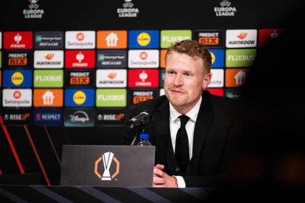 250123 Head coach Oscar Hiljemark of Elfsborg during the press conference after the Europa League football match between Elfsborg and Nice on January 23, 2025 in Boras Photo Jörgen Jarnberger BILDBYRAN COP 112 JJ0433 fotboll football soccer fotball uefa europa league europa league elfsborg nice bbeng  Copyright: JÖRGENxJARNBERGER BB250123JJ089