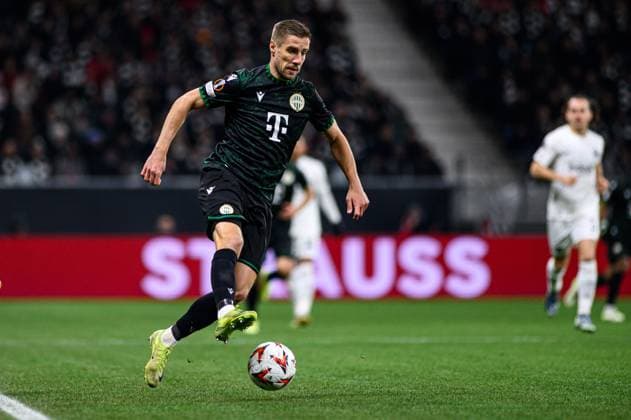 FRANKFURT, GERMANY - 23 JANUARY, 2025: Barnabas Varga - The UEFA Europa League football match between SG Eintracht Frankfurt and Ferencvarosi TC at Frankfurt Stadion.  Copyright: xVitaliixKliuievx