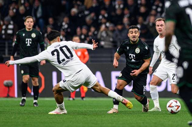 FRANKFURT, GERMANY - 23 JANUARY, 2025: Mohammad Abu Fani - The UEFA Europa League football match between SG Eintracht Frankfurt and Ferencvarosi TC at Frankfurt Stadion.  Copyright: xVitaliixKliuievx