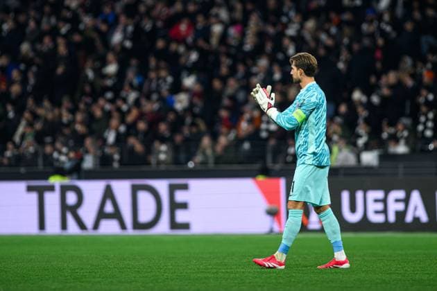 FRANKFURT, GERMANY - 23 JANUARY, 2025: Kevin Trapp - The UEFA Europa League football match between SG Eintracht Frankfurt and Ferencvarosi TC at Frankfurt Stadion.  Copyright: xVitaliixKliuievx