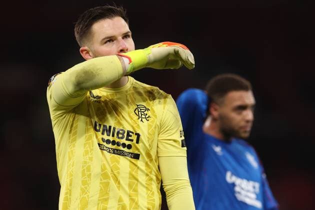 Jack Butland of Rangers at the end of the match Manchester United, ManU v Rangers, UEFA Europa League, Group Stage, Football, Old Trafford, Manchester, UK - 23 Jan 2025 EDITORIAL USE ONLY No use with unauthorised audio, video, data, fixture lists, club league logos or live services. Online in-match use limited to 120 images, no video emulation. No use in betting, games or single club league player publications. Copyright: xPaulxCurrie Shutterstockx 15108899ig