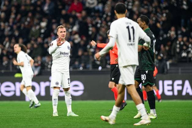 FRANKFURT, GERMANY - 23 JANUARY, 2025: Mario Gotze - The UEFA Europa League football match between SG Eintracht Frankfurt and Ferencvarosi TC at Frankfurt Stadion.  Copyright: xVitaliixKliuievx