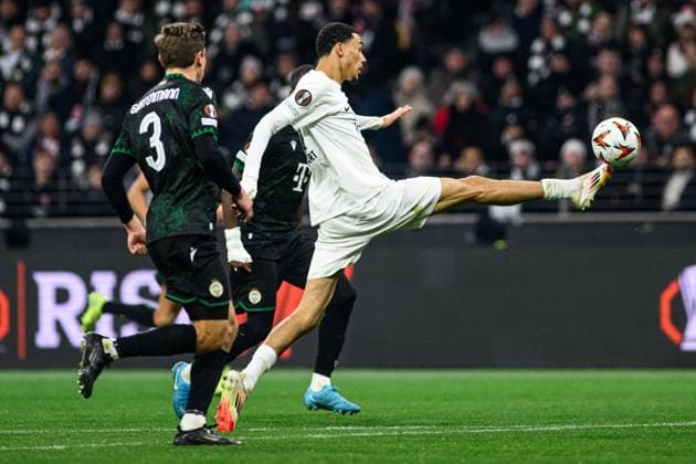 FRANKFURT, GERMANY - 23 JANUARY, 2025: Ellyes Skhiri - The UEFA Europa League football match between SG Eintracht Frankfurt and Ferencvarosi TC at Frankfurt Stadion.  Copyright: xVitaliixKliuievx