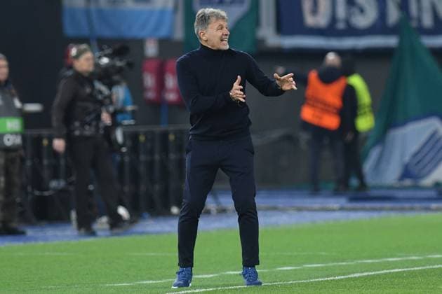 Lazio Coach Marco Baroni reacts during the Europa League qualifying round - 7th leg match between SS Lazio v Real Sociedad at Olympic stadium, Italy, Jan 23rd, 2025. & xA;Mattia Vian during SS Lazio vs Real Sociedad, Football Europa League match in Rome, Italy, January 23 2025  Copyright: xMattiaxVian IPAxSportx xipa-agency.netx xx IPA_53263688 IPA_Agency_IPA53263688