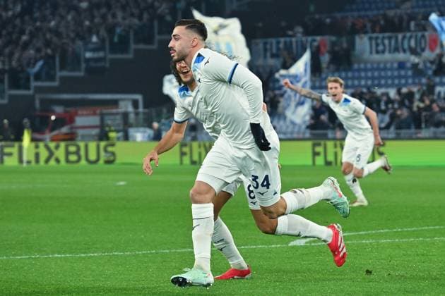 January 23, 2025, Rome, Italy: Mario Gila of SS Lazio celebrates a goal during the Europa League qualifying round - 7th leg match between SS Lazio and Real Sociedad at Olympic stadium. Final score; Lazio 3 :1 Real Sociedad Rome Italy - ZUMAs197 20250123_aaa_s197_243 Copyright: xMattiaxVianx