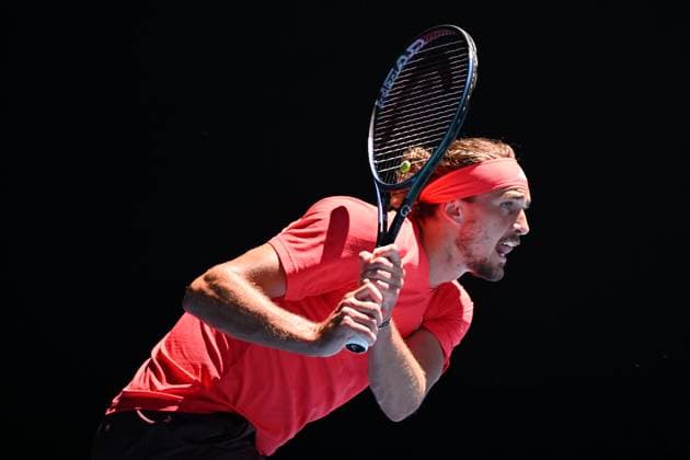 TENNIS AUSTRALIAN OPEN, Alexander Zverev of Germany during his semi-final match against Novak Djokovic of Serbia during the 2025 Australian Open at Melbourne Park in Melbourne, Friday, January 24, 2025. ( NO ARCHIVING, EDITORIAL USE ONLY, NO USE IN BOOKS WITHOUT CONSENT MELBOURNE VICTORIA AUSTRALIA  Copyright: xJAMESxROSSx 20250124127245101230