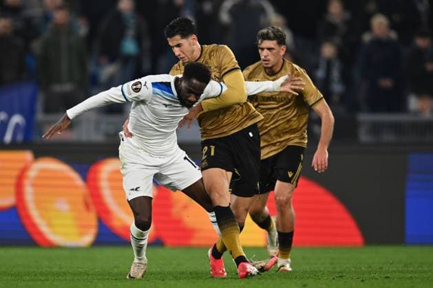 S.S. Lazio v Real Sociedad de Futbol - UEFA Europa League 2024 25 League Phase MD7 Boulaye Dia of S.S. Lazio and Nayef Aguerd of Real Sociedad play during the UEFA Europa League 2024 25 League Phase MD7 match between S.S. Lazio and Real Sociedad at Olympic Stadium in Rome, Italy, on January 23, 2025. Rome Italy  Copyright: xDomenicoxCippitellix originalFilename:cippitelli-sslaziov250123_npsTq.jpg