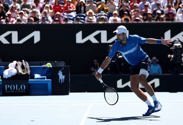 Novak Djokovic of Serbia in action Australian Open, Day Thirteen, Tennis, Melbourne Park, Melbourne, Australia - 24 Jan 2025  Copyright: xEllaxLing Shutterstockx 15108785as