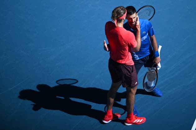Tennis, Australian Open, Semi-final, Novak Djokovic - Alexander Zverev