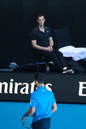 Andy Murray watches Novak Djokovic of Serbia Australian Open, Day Thirteen, Tennis, Melbourne Park, Melbourne, Australia - 24 Jan 2025  Copyright: xRachelxBach Shutterstockx 15108800af