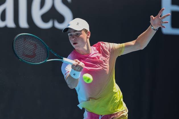 Henry Bernet SUI , Boys Singles Boys Singles, Australian Open 2025, Melbourne Park, Melbourne, Victoria, Australia Copyright: xJuergenxHasenkopfx