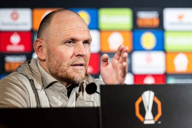 MALMO , 23-01-2025 , Malmo New stadium , season 2024 2025 , UEFA Europa league, Football. during the match Malmo - FC Twente, FC Twente trainer coach Jospeh Oosting during the press conference, PK, Pressekonferenz Malmo - Twente  x27534241x Copyright: