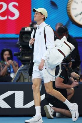 Jannik Sinner during his Semi-final match against Shelton in the Rod Laver Arena Australian Open, Day Thirteen, Tennis, Melbourne Park, Melbourne, Australia - 24 Jan 2025  Copyright: xEllaxLing Shutterstockx 15108785bl