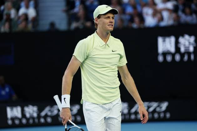 Jannik Sinner during the Semi-final match against Shelton in the Rod Laver Arena Australian Open, Day Thirteen, Tennis, Melbourne Park, Melbourne, Australia - 24 Jan 2025  Copyright: xEllaxLing Shutterstockx 15108785ct