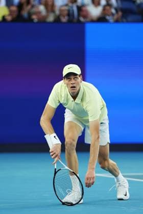 Jannik Sinner dejected during the Semi-final match against Shelton in the Rod Laver Arena Australian Open, Day Thirteen, Tennis, Melbourne Park, Melbourne, Australia - 24 Jan 2025  Copyright: xEllaxLing Shutterstockx 15108785cr