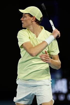Jannik Sinner during the Semi-final match against Shelton in the Rod Laver Arena Australian Open, Day Thirteen, Tennis, Melbourne Park, Melbourne, Australia - 24 Jan 2025  Copyright: xEllaxLing Shutterstockx 15108785cw