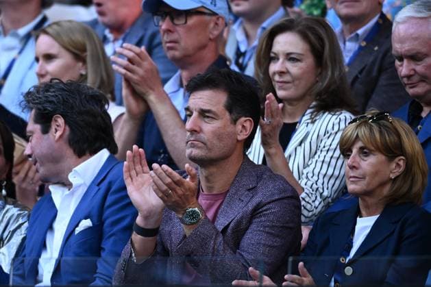 TENNIS AUSTRALIAN OPEN, Australian former race car driver Mark Webber watches the Men s Singles Semifinals match between Italian tennis player Jannik Sinner and American tennis player Ben Shelton on day 13 of the 2025 Australian Open at Rod Laver Arena in Melbourne, Friday, January 24th, 2025. ( NO ARCHIVING, EDITORIAL USE ONLY, NO USE IN BOOKS WITHOUT CONSENT MELBOURNE VICTORIA AUSTRALIA  Copyright: xJOELxCARRETTx 20250124119453696353