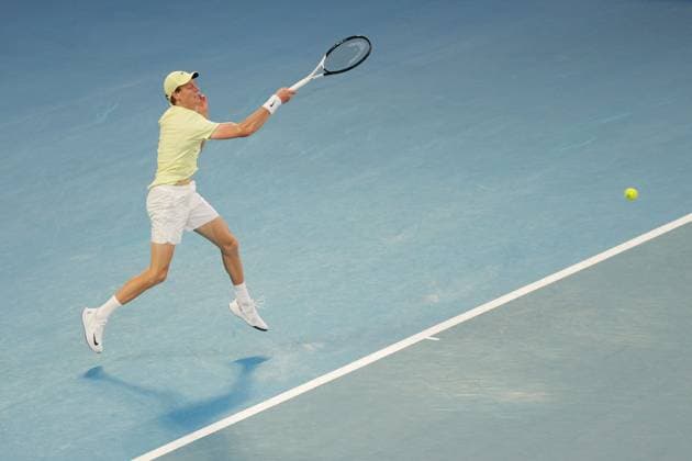 Jannik Sinner during the Semi-final match against Shelton in the Rod Laver Arena Australian Open, Day Thirteen, Tennis, Melbourne Park, Melbourne, Australia - 24 Jan 2025  Copyright: xRachelxBach Shutterstockx 15108800cl