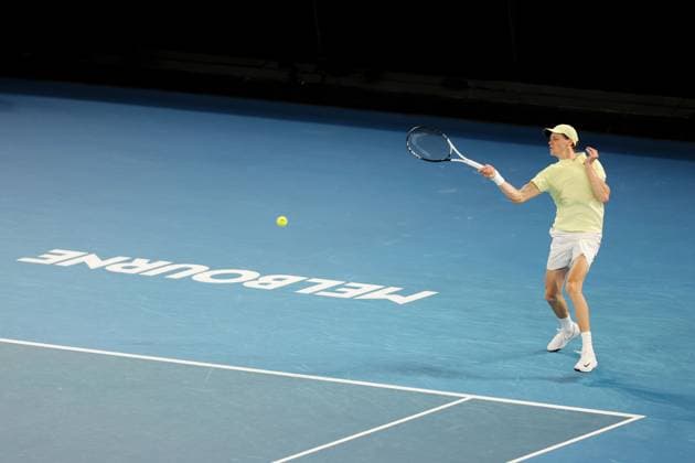 Jannik Sinner during the Semi-final match against Shelton in the Rod Laver Arena Australian Open, Day Thirteen, Tennis, Melbourne Park, Melbourne, Australia - 24 Jan 2025  Copyright: xRachelxBach Shutterstockx 15108800do