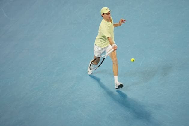Jannik Sinner during the Semi-final match against Shelton in the Rod Laver Arena Australian Open, Day Thirteen, Tennis, Melbourne Park, Melbourne, Australia - 24 Jan 2025  Copyright: xRachelxBach Shutterstockx 15108800eg