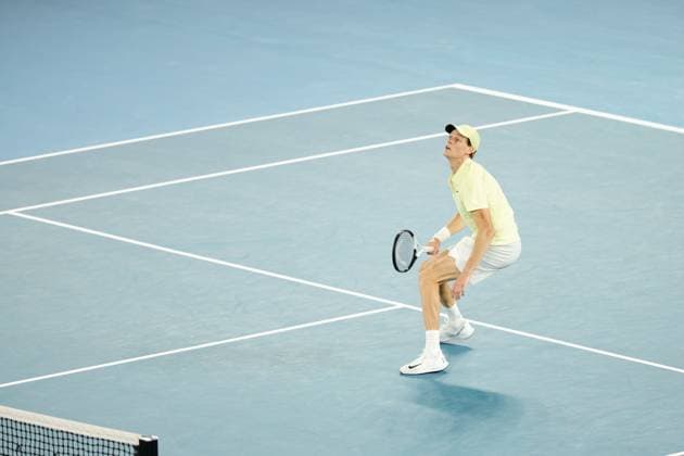 Jannik Sinner during the Semi-final match against Shelton in the Rod Laver Arena Australian Open, Day Thirteen, Tennis, Melbourne Park, Melbourne, Australia - 24 Jan 2025  Copyright: xRachelxBach Shutterstockx 15108800ep