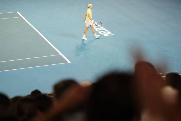 Jannik Sinner during the Semi-final match against Shelton in the Rod Laver Arena Australian Open, Day Thirteen, Tennis, Melbourne Park, Melbourne, Australia - 24 Jan 2025  Copyright: xRachelxBach Shutterstockx 15108800fv