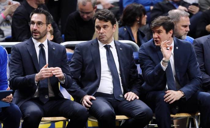 Co-coach Thomas Päch, coach Israel Gonzales, co-coach Pedro Calles Sport Basketball EL Euroleague Men 23 Matchday Season 2024 2025 24 01 2025 ALBA Berlin vs Bayern Munich