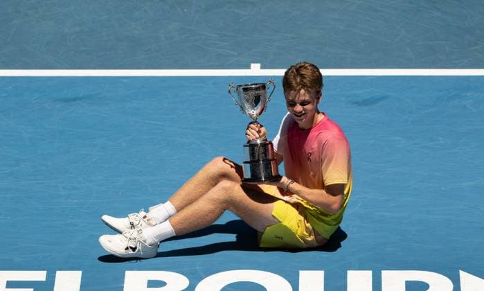 2025 AUSTRALIAN OPEN Junior Boys Final Winner Henry Bernet SUI